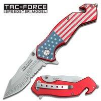 Tac-Force Assisted 3.25 in Blade USA Flag Aluminum Handle UPC: 805319423225