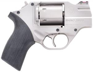 Chiappa Firearms 340218 Rhino 200DS Single/Double 357 Magnum 2" 6 Black Rubber Chrome CF340218