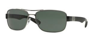 Ray-Ban RB3522 Sunglasses 004/71-61 - Gunmetal Frame, Green Lenses