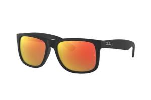RAY BAN Justin with Matte Black Frame and Red Mirror Lenses 8053672416213