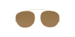 Persol PO7007C Clip-On Sunglasses 515/83-49 - Gold Frame, Dark Brown - Polar Lenses