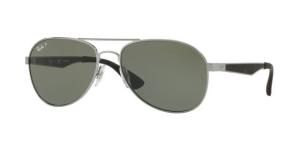 Ray-Ban RB3549 Sunglasses 004/9A-61 - Gunmetal Frame, Polar Green Lenses