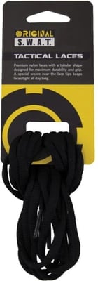 Original S.W.A.T. TACTICAL ShoeLACES, Black, 503321-LACE-TACT-BLK-72