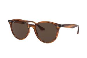 RAY BAN RB4305 with Gloss Striped Red Havana Frame and Dark Brown Classic Lenses 8056597071611