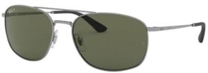 Ray-Ban RB3654 Sunglasses 004/9A-60 - , Dark Green Polar Lenses 8056597122474