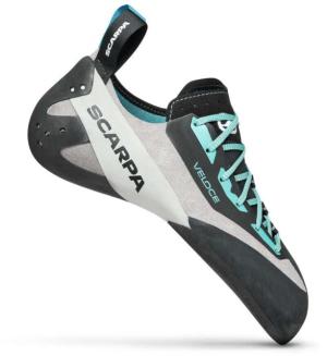 Scarpa Veloce L Climbing Shoes - Womens, Light Grey/Maldive, 37.5, 70079/002-LtgryMal-37.5