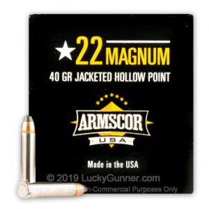 Rock Island Armory Ammunition .22 WMR 40gr JHP 50 Round Box 50018 50018