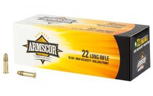 Armscor Precision High Velocity 36 Grain Copper Plated HP .22 LR 500Rds 50015
