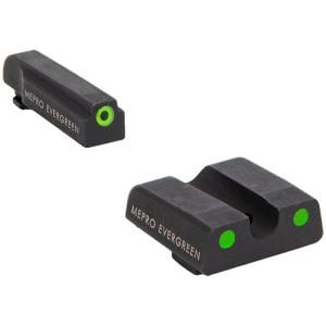 Meprolight Evergreen Glock (All Models) Green Ring/Green Pistol Sight Set 83200001