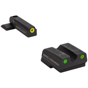 Meprolight Evergreen H&K 45/P30/VP9/SFP9 (Not VP2020) Yellow Ring/Green Pistol Sight Set 83300051