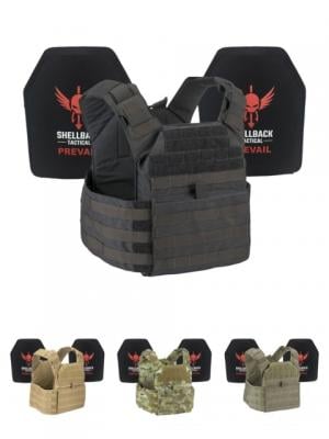 Shellback Tactical Banshee Active Shooter Kit with Level IV Model 1155 Armor Plates, Ranger Green, One Size, NSN N, SBT-BANRIF-ASK-RG 810030241393