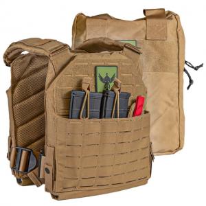Shellback Tactical Defender 2.0 Active Shooter Kit, Plate Carrier and Bag, Coyote, One Size, SBT-9040-CT