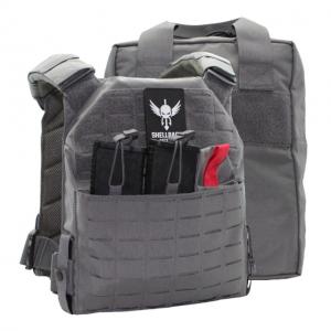 Shellback Tactical Defender 2.0 Active Shooter Kit, Plate Carrier and Bag, Wolf Grey, One Size, SBT-9040-WG
