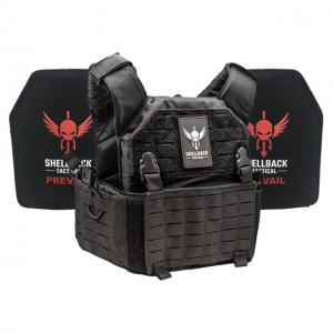 Shellback Tactical Rampage 2.0 Active Shooter Kit with Two Level IV 1155 Plates, Black, One Size, SBT-9031-1155-BK