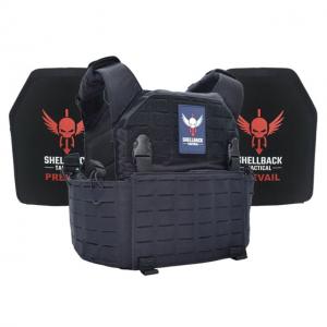 Shellback Tactical Rampage 2.0 Active Shooter Kit with Two Level IV 1155 Plates, Navy Blue, One Size, SBT-9031-1155-NB