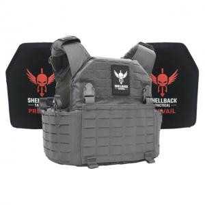 Shellback Tactical Rampage 2.0 Active Shooter Kit with Two Level IV 1155 Plates, Wolf Grey, One Size, SBT-9031-1155-WG