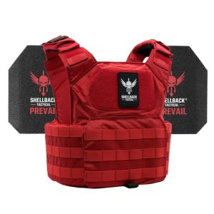 Shellback Tactical Patriot Level III Steel Plates Armor Kit, Red, One Size, GSA-PATPC-AR1000-RD