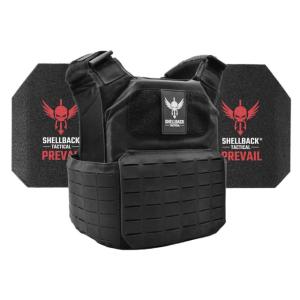 Shellback Tactical Shield 2.0 Level III Steel Plates Armor Kit, Black, One Size, SBT-9011-AR1000-BK