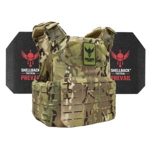 Shellback Tactical Shield 2.0 Level III Steel Plates Armor Kit, Multicam, One Size, SBT-9011-AR1000-MC