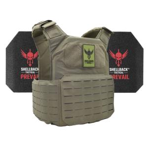 Shellback Tactical Shield 2.0 Level III Steel Plates Armor Kit, Ranger Green, One Size, SBT-9011-AR1000-RG