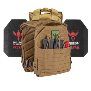 Shellback Tactical Defender 2.0 Level III Steel Plates Armor Kit, Coyote, One Size, SBT-9040-AR1000-CT