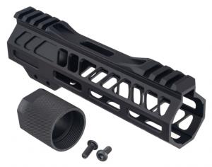 TRYBE Defense AR-15 M-LOK 7in Extra Lightweight Handguard w/ Cut Away Rail, Black, 7 Inch, HDG7CR-BL 810030581468
