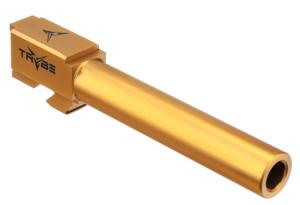 TRYBE Defense Non Threaded Conversion Pistol Barrel for Glock 22/31, 9mm, 416R Stainless Steel, Gold TIN, PBCONVG22-31-TIN