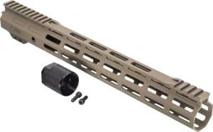 TRYBE Defense Magnite Ultra Function Lightweight Handguard, Cut Top Rail, M-LOK, FDE, 15in, MGHDG-V1-15CR-FDE MGHDGV115CRFDE