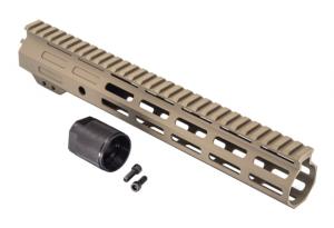 TRYBE Defense Magnite Ultra Function Lightweight Handguard, Full Top Rail, M-LOK, FDE, 12in, MGHDG-V1-12FR-FDE