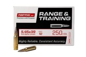Norma Range &amp; Training 5.45x39mm Ammo 62gr FMJ 250 Rounds 
