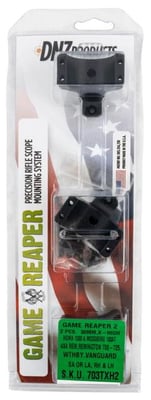 DNZ Products Game Reaper 2 Scope Mount/Ring Combo Rem 700/721/725, Howa 1500, 30mm Tube, Extra High, Aluminum, Matte Black, 703TXH2 810037212198