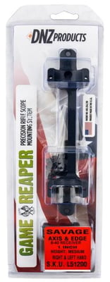 DNZ Game Reaper Scope Mount/Ring Combo Matte Black Savage Axis/Edge W/8-40 Scre L51200 810037212280