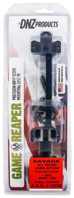DNZ Game Reaper Scope Mount/Ring Combo Matte Black Savage Round Receiver W/8-40 L12200 810037212334