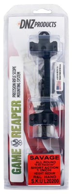 DNZ Game Reaper Scope Mount/Ring Combo Matte Black Savage Round Receiver W/8-40 L20200 810037212341