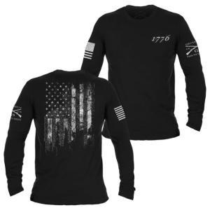 Grunt Style 1776 Long Sleeve Tee Shirt - Men's, Black, 2XL, GS3164-2XL