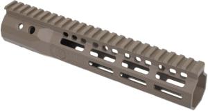 Troy Industries SOCC Gen 2 Free Float M-LOK Handguard AR-15 Aluminum Battle Rail, FDE, 10.5in, SRAI-SR1-10FT-G2