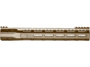 Troy Industries X Series Free Float M-LOK Handguard AR-15 Aluminum Battle Rail, FDE, 12.5in, SRAI-SR1-12FT-X2