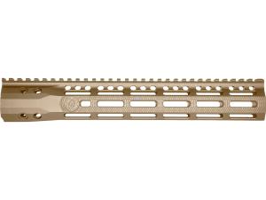 Troy Industries SOCC Gen 2 Free Float M-LOK Handguard AR-15 Aluminum Battle Rail, FDE, 12.5in, SRAI-SR1-12FT-G2