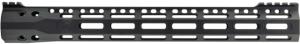 Troy Industries X Series SOCC Free Float M-LOK Handguard AR-15 Aluminum Battle Rail, Black, 15.125in, SRAI-SR1-15BT-X2