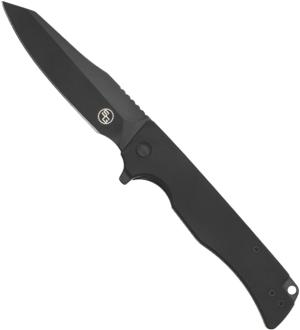 StatGear Ausus-Slim Folding Knife, 3.125in, D2 Steel, Reverse Tanto, G10, Black, AU-SLIM-BLK AUSLIMBLK