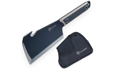 Reapr Versa Cleavr 5" Fixed Blade Cleaver Knife with Sheath 420 Stainless Steel, Full‑Tang, Plain Edge CTLR-025-TAN-RPR