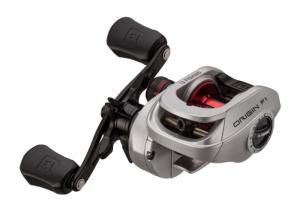 13 Fishing Origin F1 Baitcast Reel 8.1-1 Gear Ratio, Left Hand Retrieve, 100 Size, Fresh, Gray, 100, OF1-8.1-LH