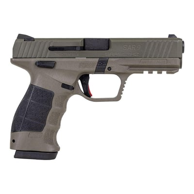 SAR USA SAR9 9mm 4.4" 17rd, Optic Ready Pistol, OD Green 810075874761