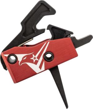 TRYBE Defense V2 Single Stage Drop-In Trigger, AR-15, Straight, 3.5-4lb Pull Weight, Red, TRGSTRAR15V2-RED TRGSTRAR15V2RED