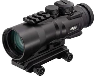 TRYBE Optics S.L.E.D. 5X Prism Rifle Scope, 5x36mm, 4 MOA Dot, Anodized, Black, TRO5XPRISM-BL 810089412218