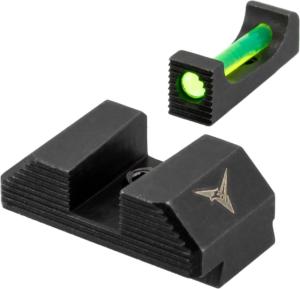 TRYBE Defense High Glow Fiber Optic Night Sights for Glock 17/19/22/23/24/26/27/33/34/35/37/38/39/42/43 & SIG P320/P365, Standard, Black, FOS-ST 810089412300