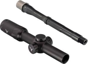 TRYBE Optics 1-8x24mm Rifle Scope 30mm Tube Black & TRYBE Defense 9 in .300 AAC Blackout Balance Profile AR-15 Rifle Barrel 