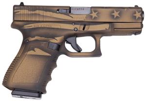 Glock Glock Glock 19 Gen 3, 9Mm, 4.02" Barrel, Burnt Bronze Flag, (2) 10-Rd, Ivs Exclusive PI1950204N-BBBWFLAG
