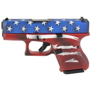 Glock 26 Gen 5 Striker Fired 3.43" 9mm 10 Rounds Fixed Sights - Red, Wht, Blu BW Flag 810100235840
