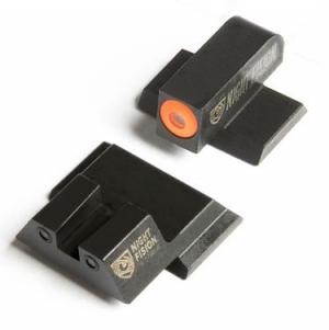 Night Fision Perfect Dot Night Sight Set w/Front, Square Rear, Orange Front w/Green Tritium, Black Rear w/Green T, Fits Smith & Wesson M&P SHIELD .40/.45/9mm Models, SAW-202-003-OGZG 810116030972